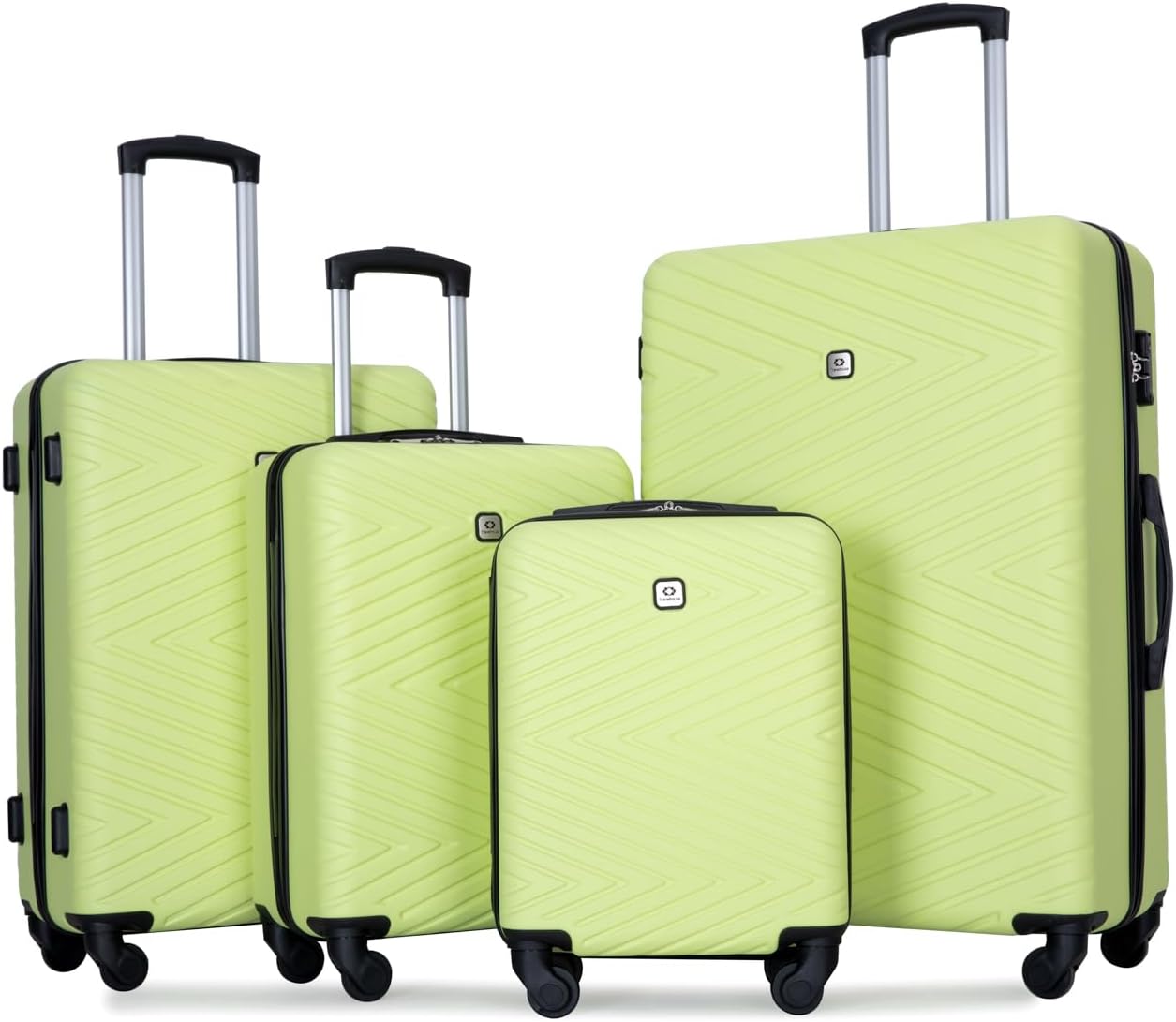 TSA-Lock Spinner Suitcases - green