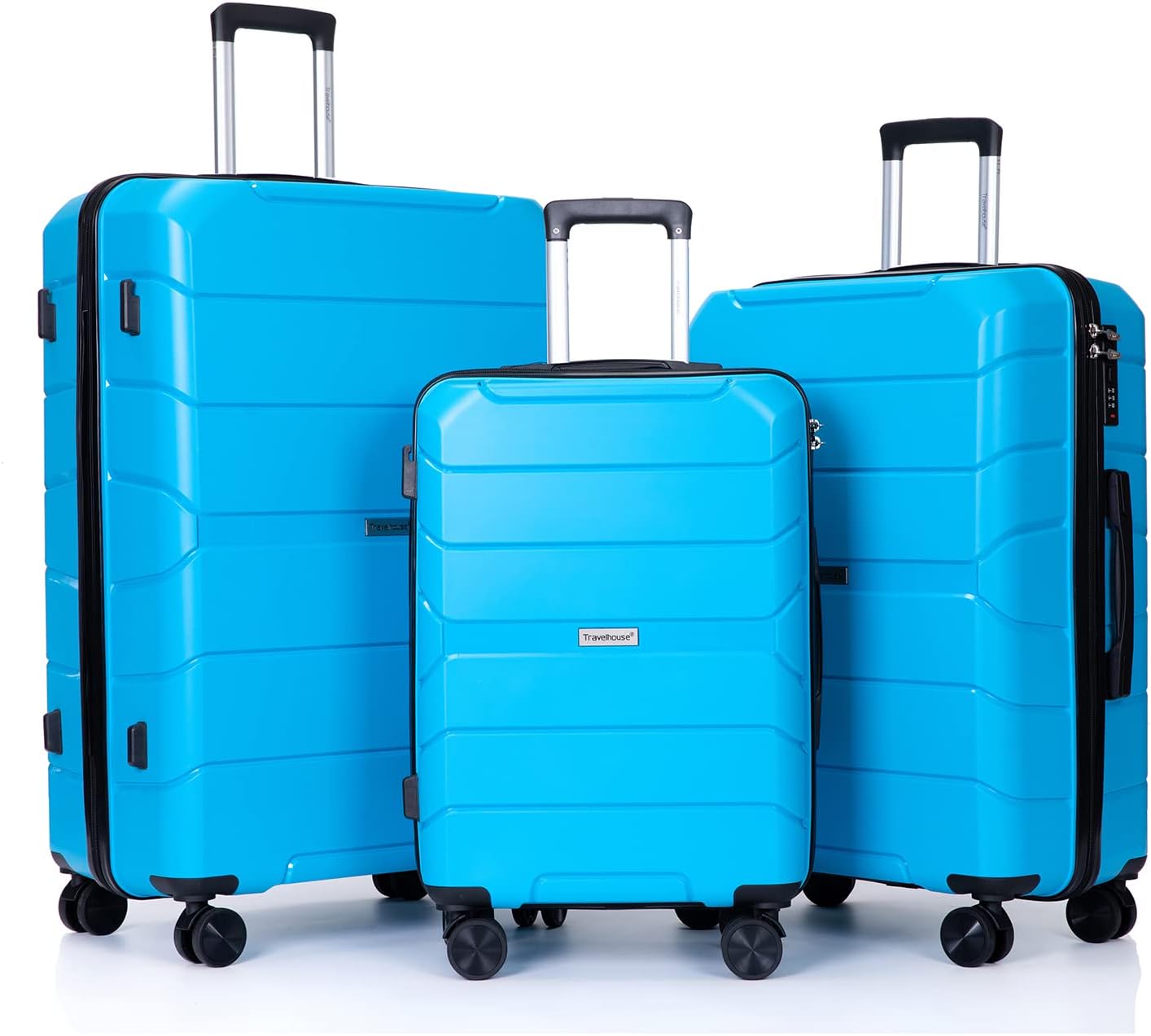 Tripcomp 3-Piece Hardshell Luggage - blue